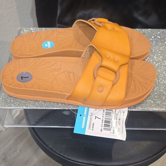 Reef Cushion Soho Cruz Slide Sandal- Natural - Picture 9 of 9